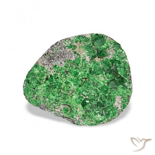 Uvarovita Garnet Drusy Verde escuro Natural 4.87ct, Chique, Opaco