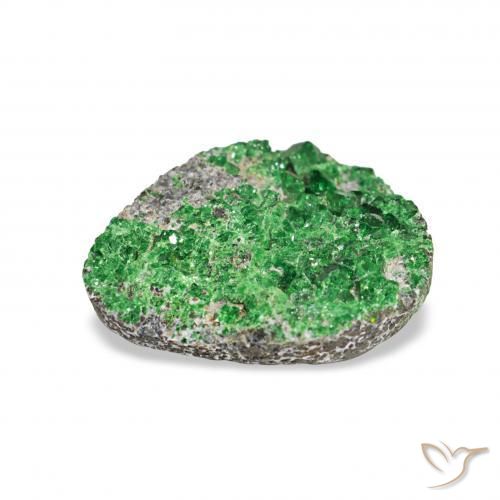 Uvarovita Garnet Drusy Verde escuro Natural 4.87ct, Chique, Opaco