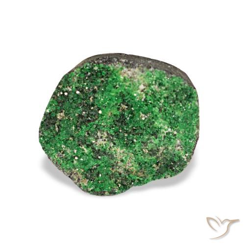 5.86ct Verde escuro Uvarovita Garnet Drusy, Chique, Opaco