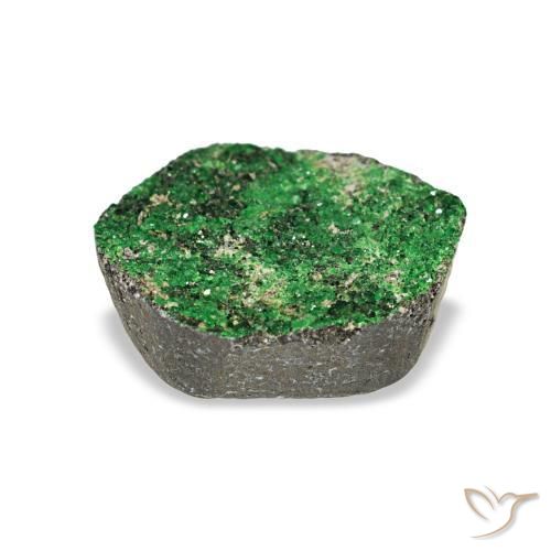 Uvarovita Garnet Drusy Verde escuro Natural 5.86ct, Chique, Opaco