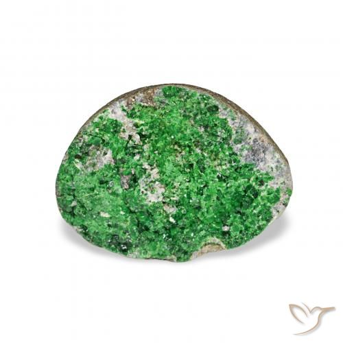 3.67ct Verde escuro Uvarovita Garnet Drusy Pedras Preciosas, Chique, Opaco
