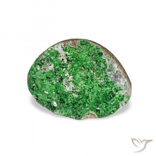 Uvarovita Garnet Drusy Verde escuro Natural 3.67ct, Chique, Opaco