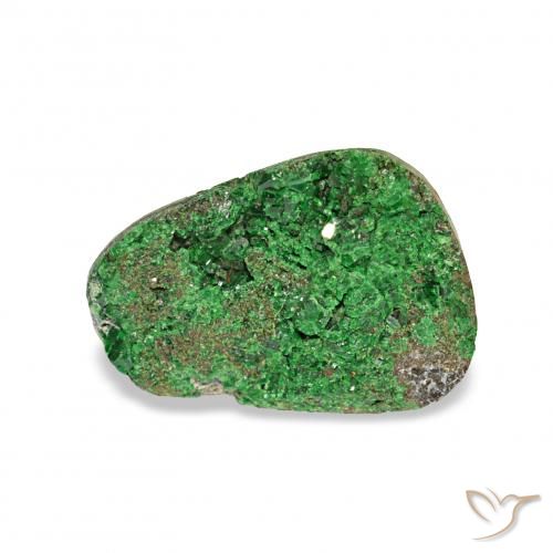 4.97ct Deep Earthy Green Uvarovita Garnet Drusy Pedras Preciosas, Chique, Opaco