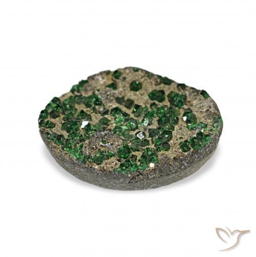 Uvarovita Garnet Drusy Verde Natural 6.73ct, Chique, Opaco