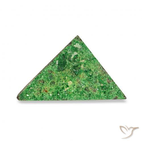 4.85ct Verde escuro Uvarovita Garnet Drusy Pedras Preciosas, Trilhão, Opaco