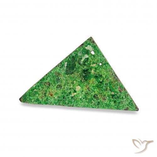 Uvarovita Garnet Drusy Verde escuro Natural 4.85ct, Trilhão, Opaco