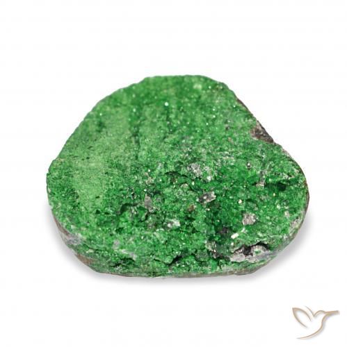 Uvarovita Garnet Drusy Verde escuro Natural 9.00ct, Chique, Opaco