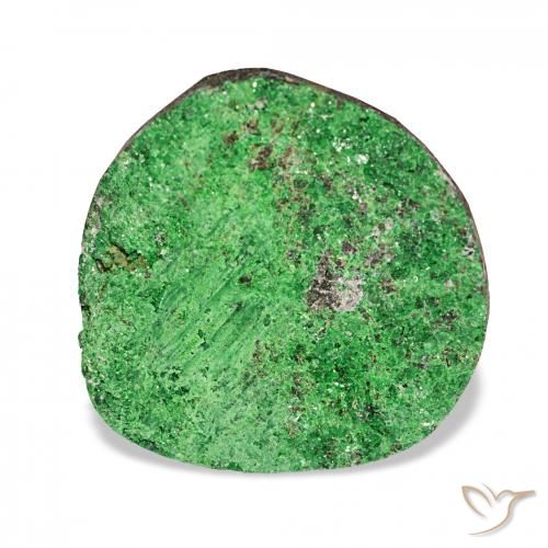 17.46ct Deep Earthy Green Uvarovita Garnet Drusy Pedras Preciosas, Chique, Opaco