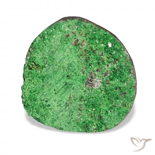 Uvarovita Garnet Drusy Deep Earthy Green Natural 17.46ct, Chique, Opaco