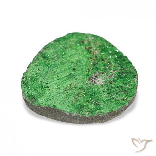 Uvarovita Garnet Drusy Deep Earthy Green Natural 17.46ct, Chique, Opaco