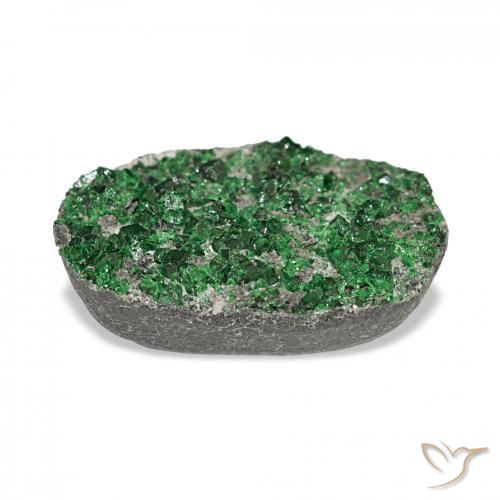 Uvarovita Garnet Drusy Verde Natural 15.06ct, oval, Opaco