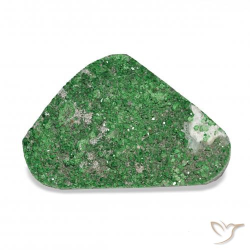 19.53ct Deep Earthy Green Uvarovita Garnet Drusy, Chique, Opaco
