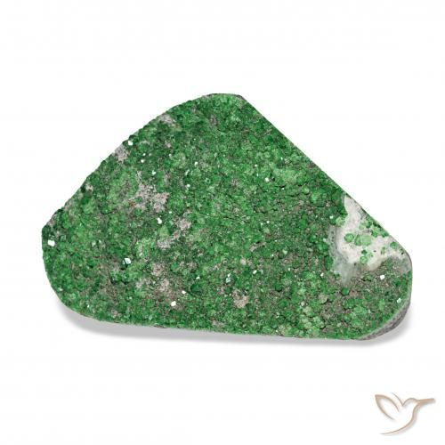 Uvarovita Garnet Drusy Deep Earthy Green Natural 19.53ct, Chique, Opaco
