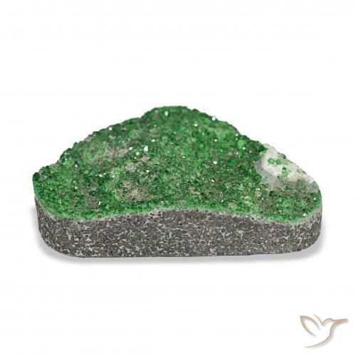 Uvarovita Garnet Drusy Deep Earthy Green Natural 19.53ct, Chique, Opaco