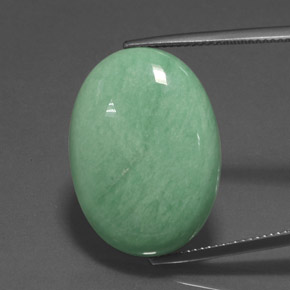 Variscita verde natural 18,47ct, corte oval, opaco
