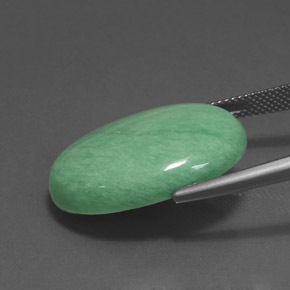 Variscita verde natural 18,47ct, corte oval, opaco