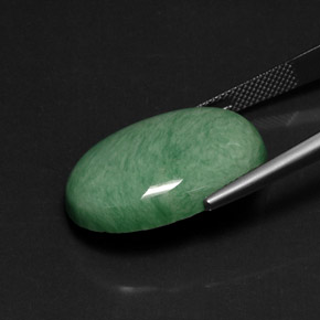 Variscita verde natural 21,14ct, corte oval, opaco