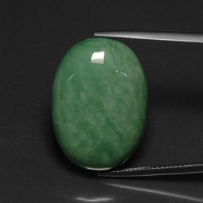 Variscita verde natural 21,76ct, corte oval, opaco