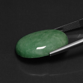 Variscita verde natural 21,76ct, corte oval, opaco