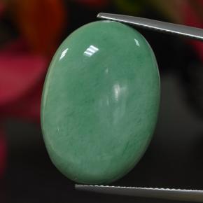 Variscita verde natural 21,61ct, corte oval, opaco
