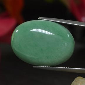 Variscita verde natural 21,61ct, corte oval, opaco