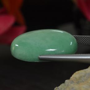 Variscita verde natural 21,61ct, corte oval, opaco