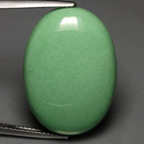 Variscita verde natural 19,28ct, corte oval, opaco