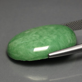 Variscita verde natural 19,28ct, corte oval, opaco