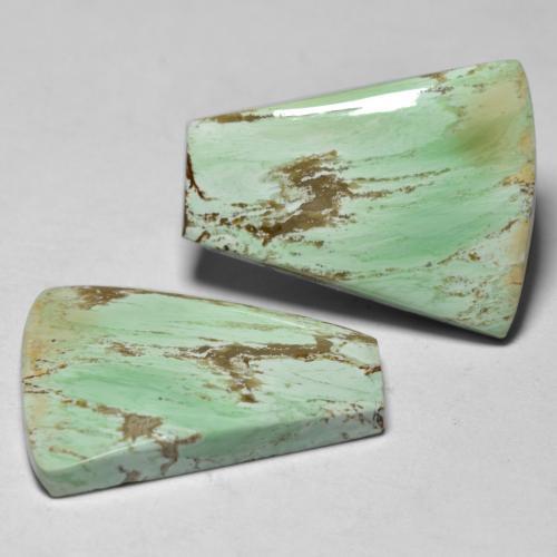 Pedras preciosas de Variscito Verde amarelado natural de 13.18 ct, Forma extravagante, Opaco