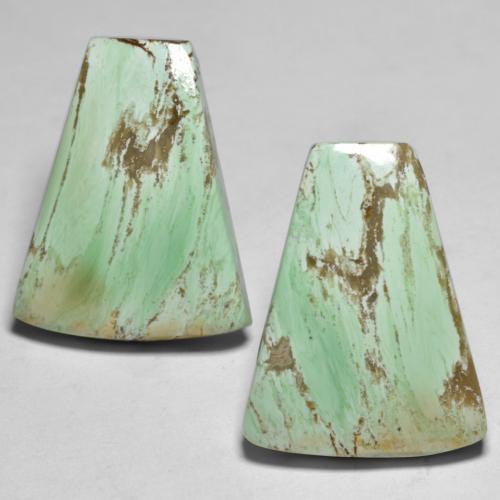 Pedras preciosas de Variscito Verde amarelado natural de 13.18 ct, Forma extravagante, Opaco