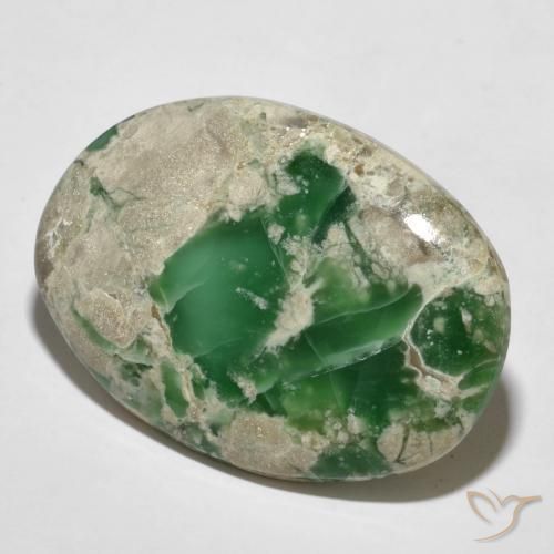 Variscito Verde médio Natural 45.27ct, Corte Oval, Opaco