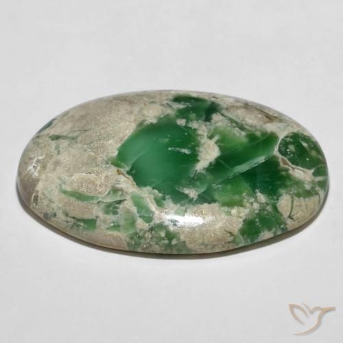 Variscito Verde médio Natural 45.27ct, Corte Oval, Opaco