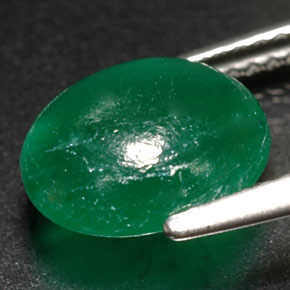 Verdita verde natural 2,87ct, transparente, transparente/translúcido