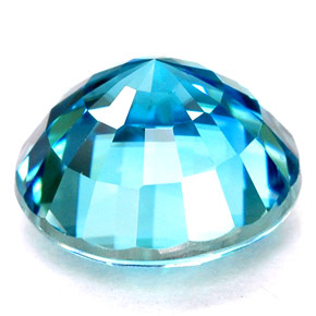 Zircão azul natural 4,43ct, corte redondo, VVS-VS