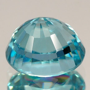 Zircão azul natural 3,54ct, corte oval, VVS