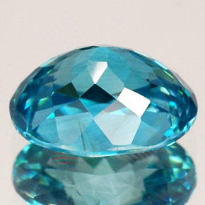 Zircão azul natural 2,49ct, corte oval, VVS-VS
