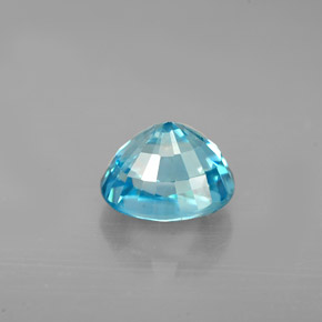 Zircão azul natural 2,66ct, corte oval, VVS-VS