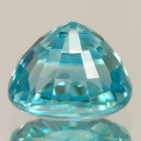 Zircão azul natural 3,57ct, corte oval, VVS