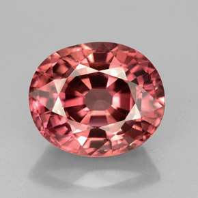 Zircão rosa natural 3,56ct, corte oval, VVS-VS