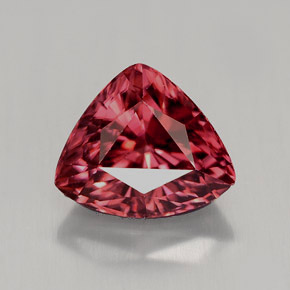 Zircão rosa natural 3,19ct, trillion, VVS-VS