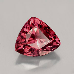 Zircão rosa natural 3,19ct, trillion, VVS-VS
