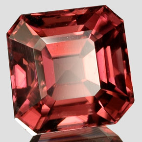 Zircão rosa natural 3,14ct, corte esmeralda, VVS-VS