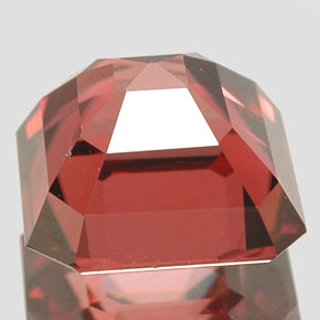 Zircão rosa natural 3,14ct, corte esmeralda, VVS-VS
