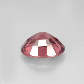 Zircão rosa natural 3,42ct, corte oval, VVS