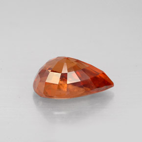 Zircão laranja natural 3,05ct, formato de pêra, VS