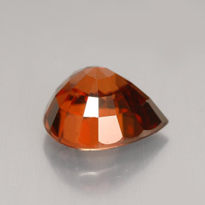 Zircão laranja natural 3,65ct, formato de pêra, VVS