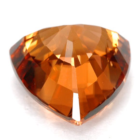 Zircão laranja natural 3,57ct, trillion, VVS-VS