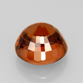 Zircão laranja natural 4,74ct, corte redondo, VVS-VS