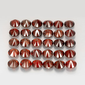 Pedras preciosas de zircão laranja natural de  ct, corte redondo, VVS-VS