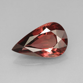 Zircão rosa natural 5,53ct, formato de pêra, VS